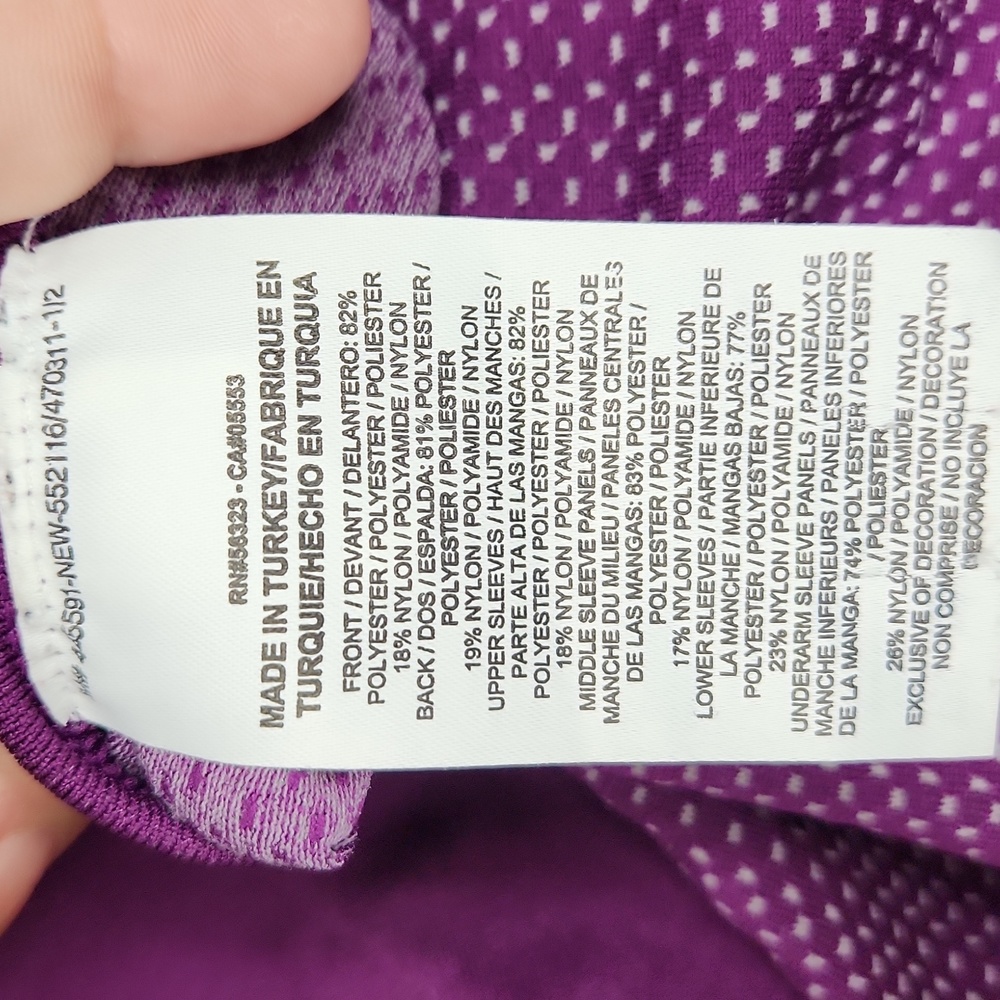 Nike Dri-FIT Banded Waist Seamless Training Top | Purple | Small - Picture 12 of 14